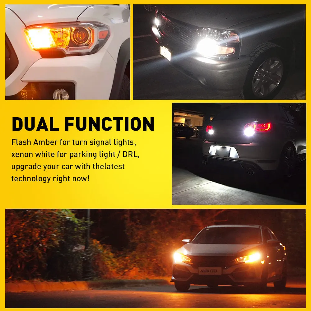 3157 Switchback LED Turn Signal Light Dual Color CANBUS Error Free Anti Hyper Flash Blinker Bulb