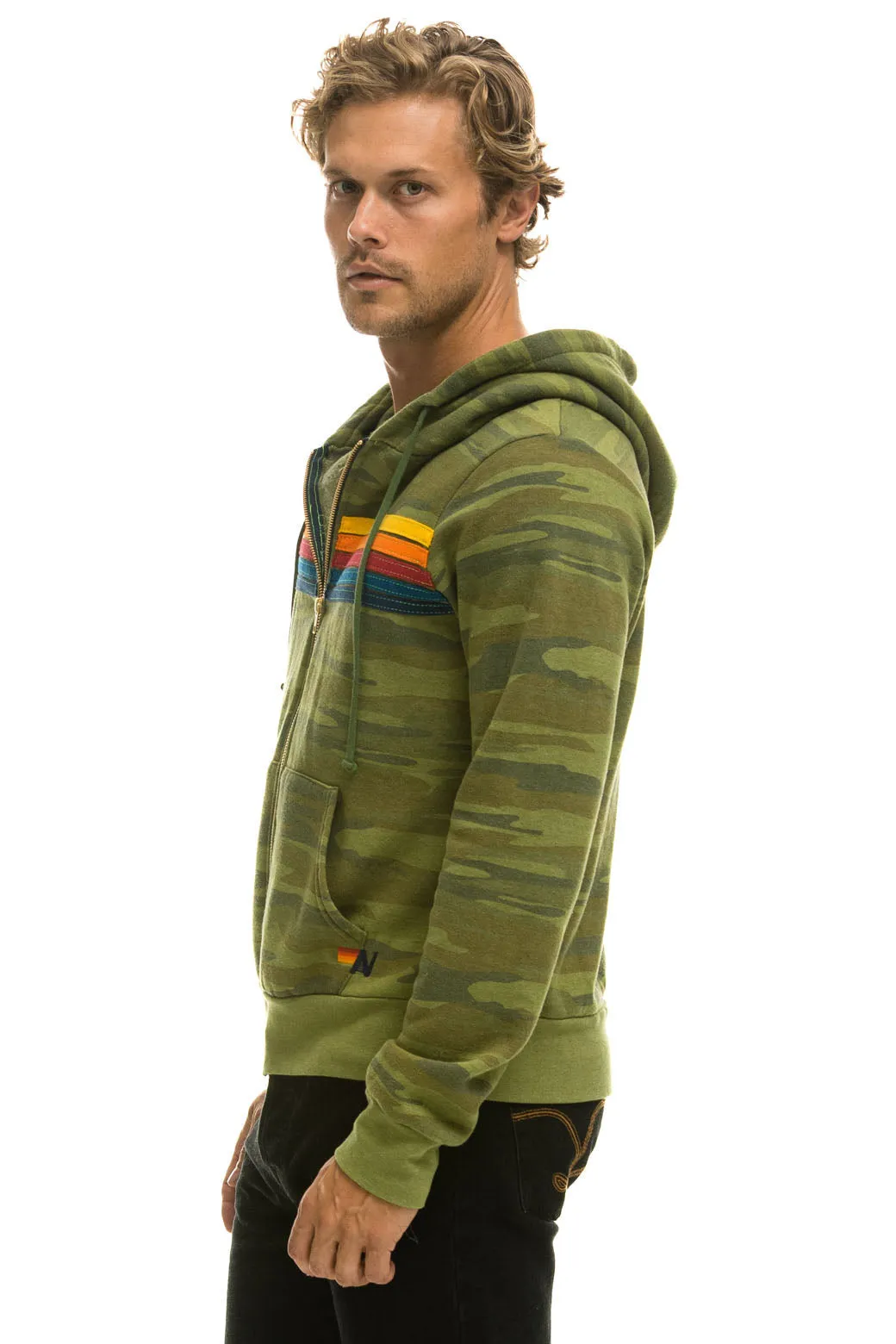 5 STRIPE HOODIE - CAMO