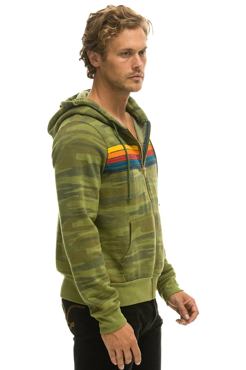 5 STRIPE HOODIE - CAMO