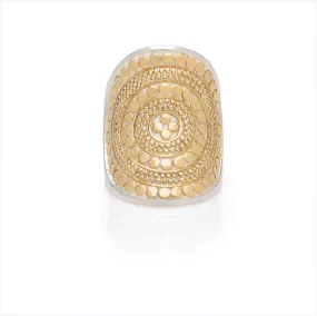 AB 2700R gold and silver large oval ring