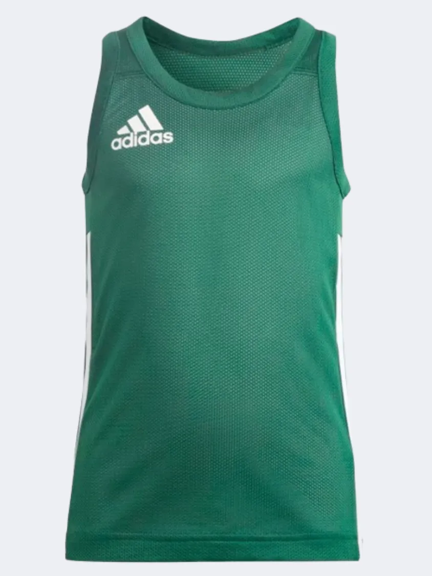 Adidas 3G Speed Reversible Kids-Boys Basketball Sleeveless Dark Green/White