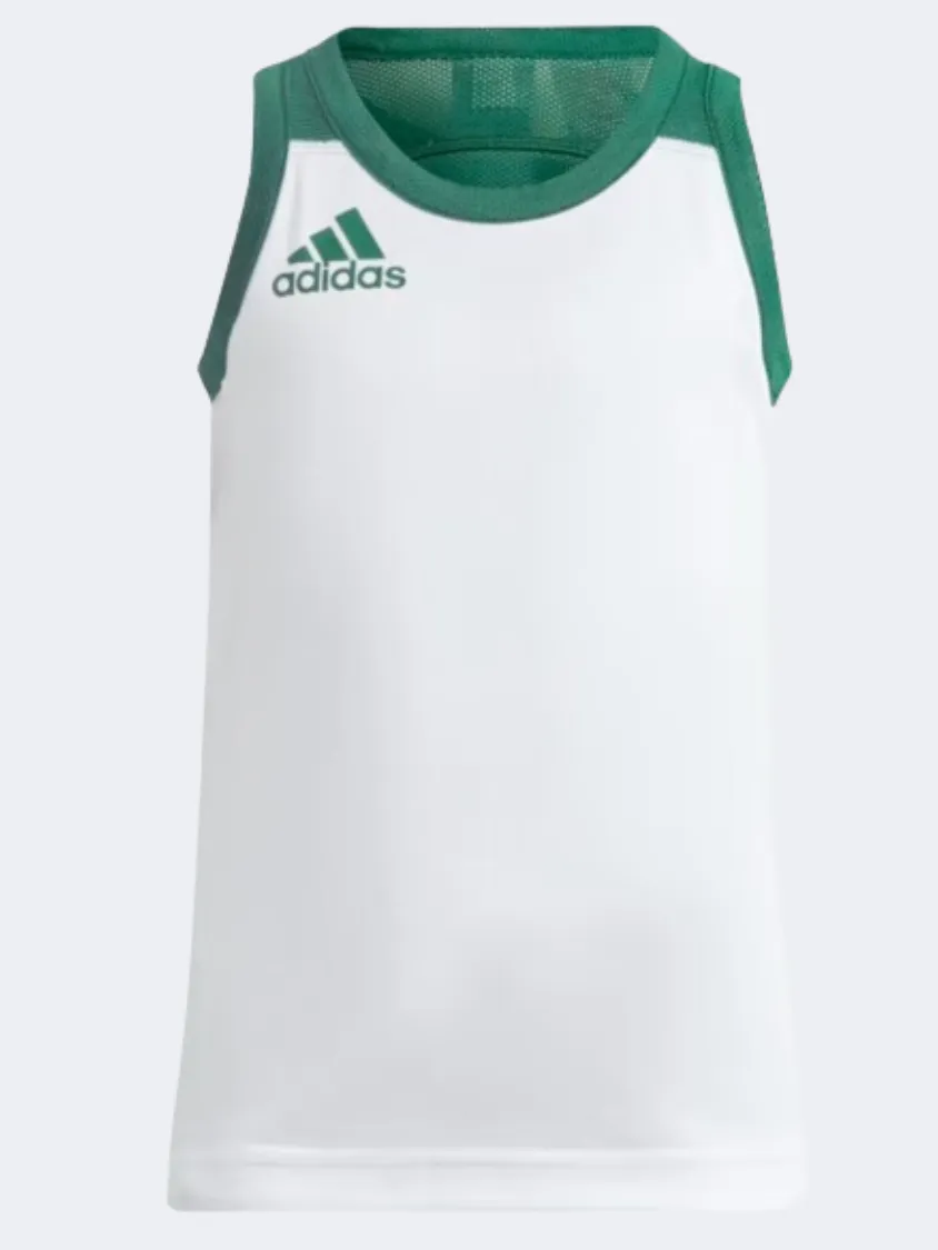 Adidas 3G Speed Reversible Kids-Boys Basketball Sleeveless Dark Green/White