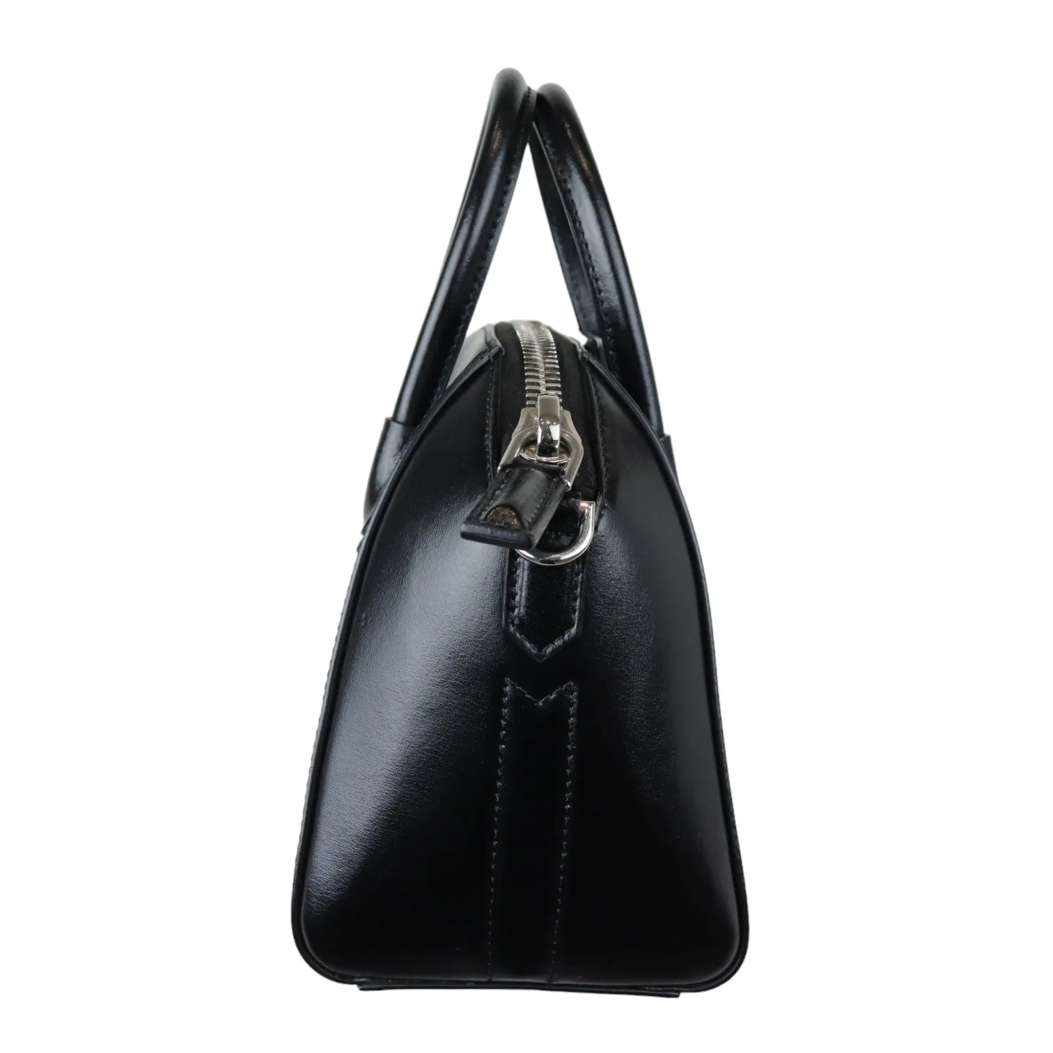 Antigona Mini Shiny Calfskin Black SHW