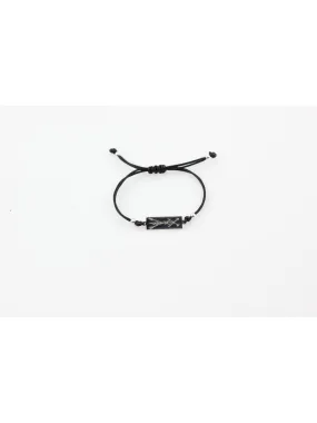 Asina Drawstring Bracelet Black - Silver