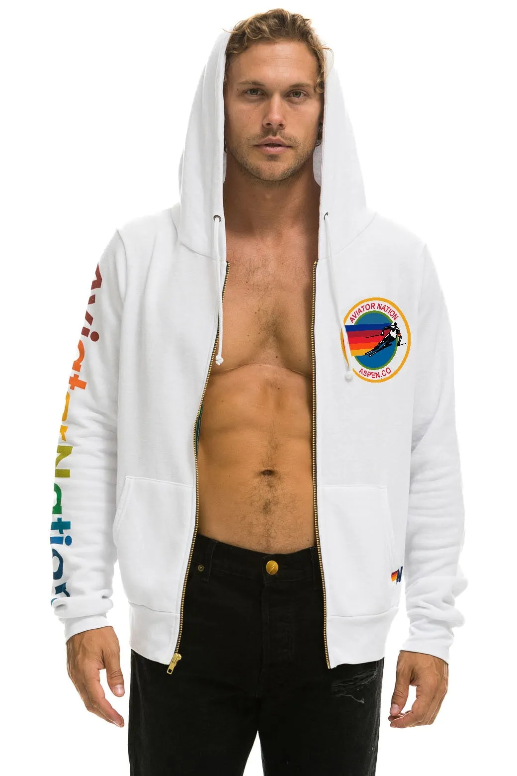 AVIATOR NATION ASPEN HOODIE - WHITE