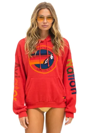 AVIATOR NATION AUSTIN RELAXED PULLOVER HOODIE - RED