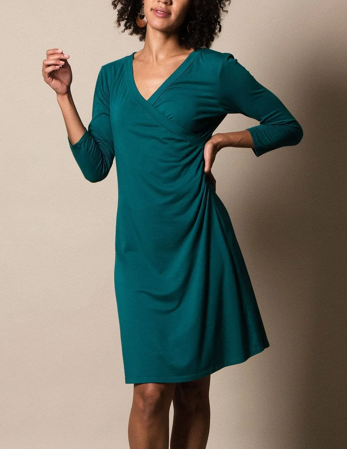 Bamboo Wrap Dress - Spruce