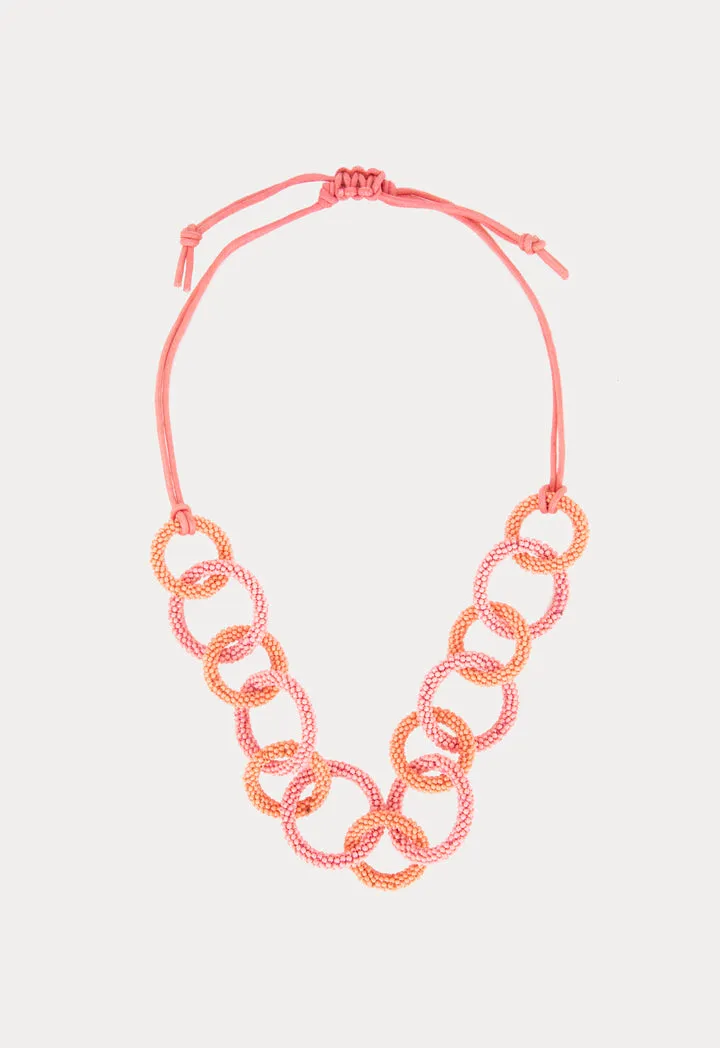 Beaded Chain Loop Necklace