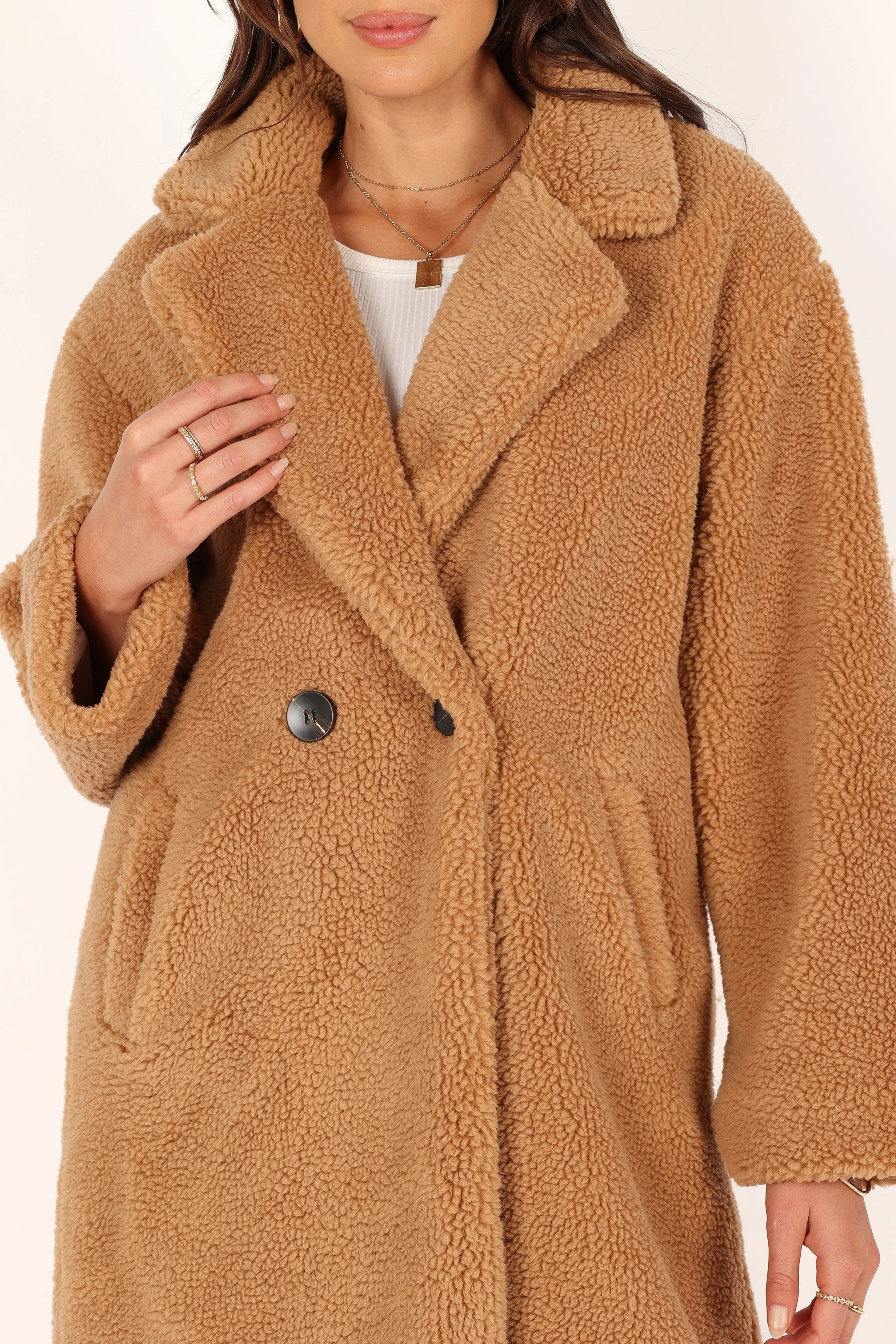 Beatrice Faux Fur Coat - Camel