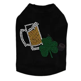 Beer Mug, Clover, & Pipe Rhinestone Dog Tank- Many Colors