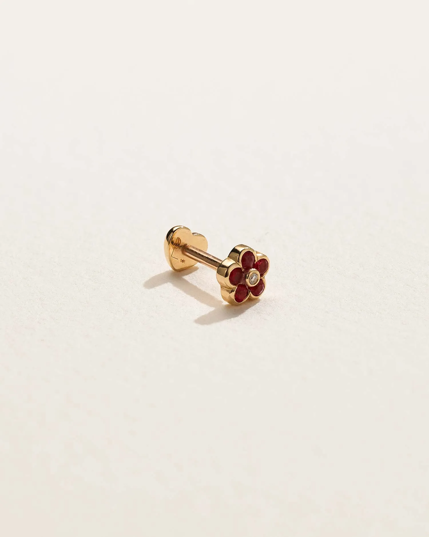 Bezel Flower Stud