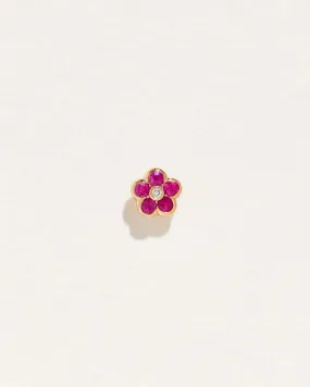 Bezel Flower Stud