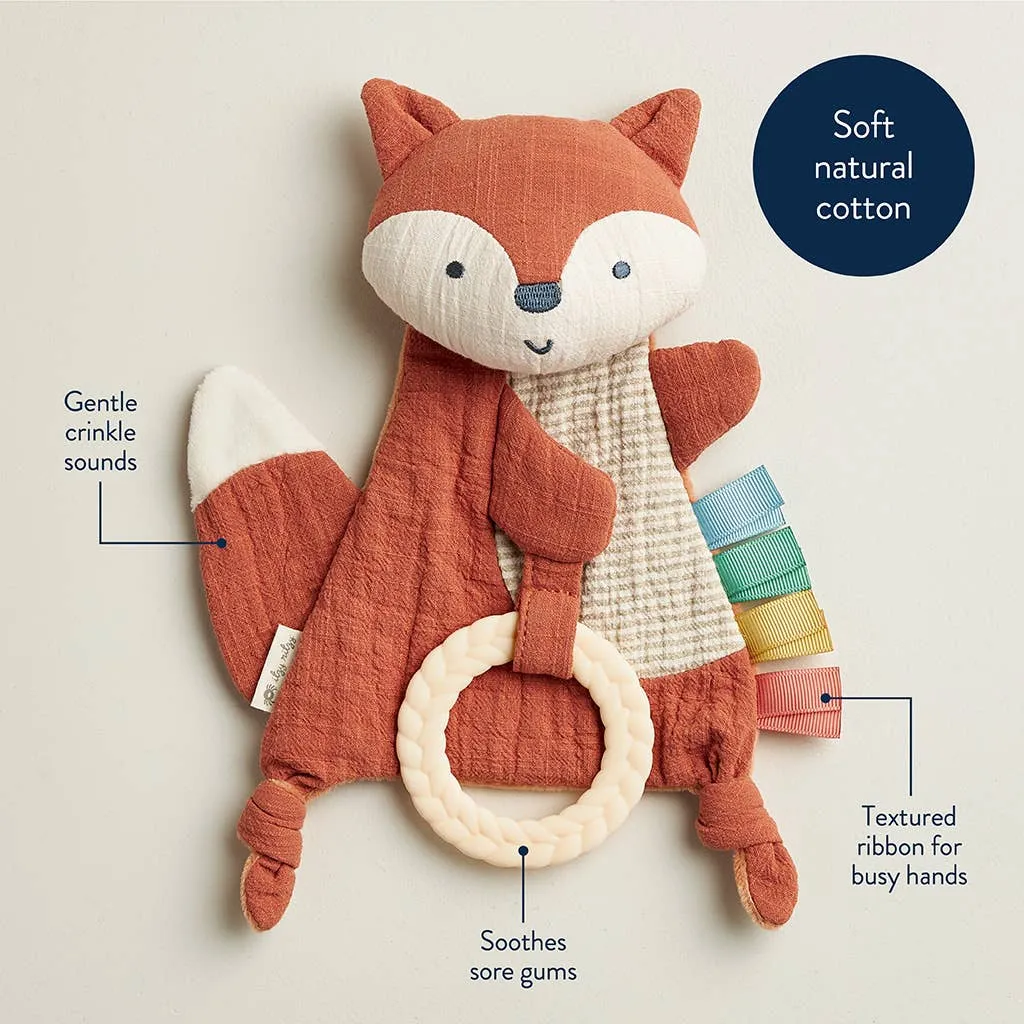 Bitzy Crinkle™ Sensory Toy & Teether: Fox