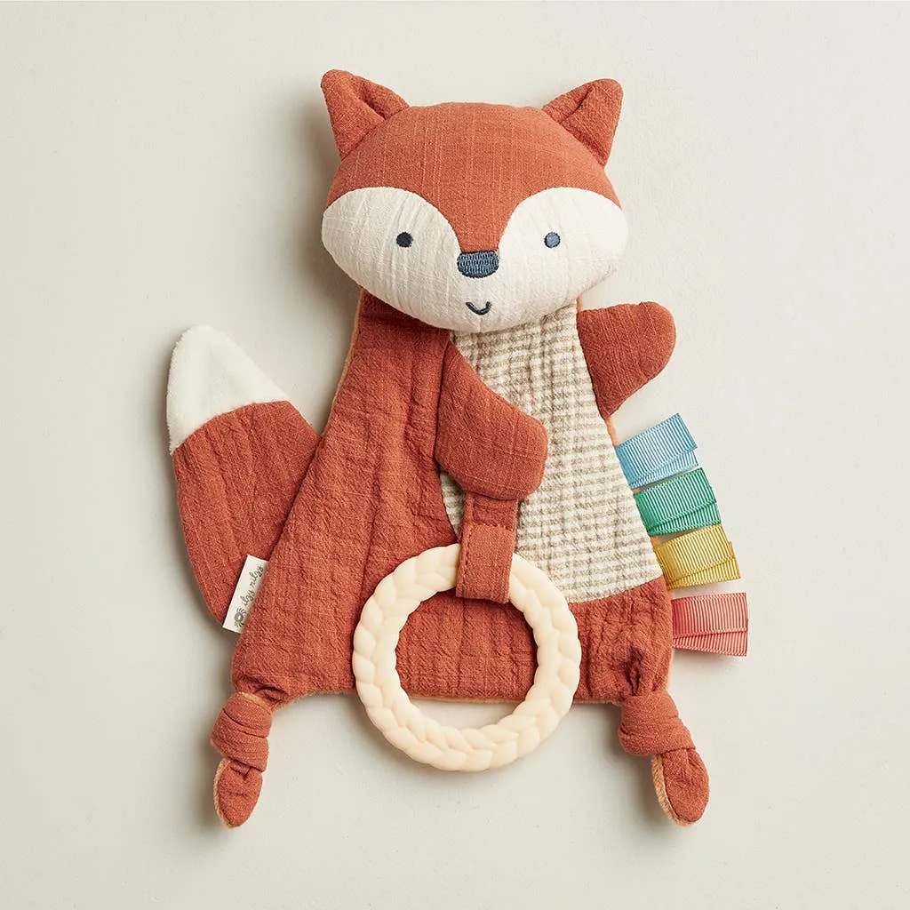 Bitzy Crinkle™ Sensory Toy & Teether: Fox