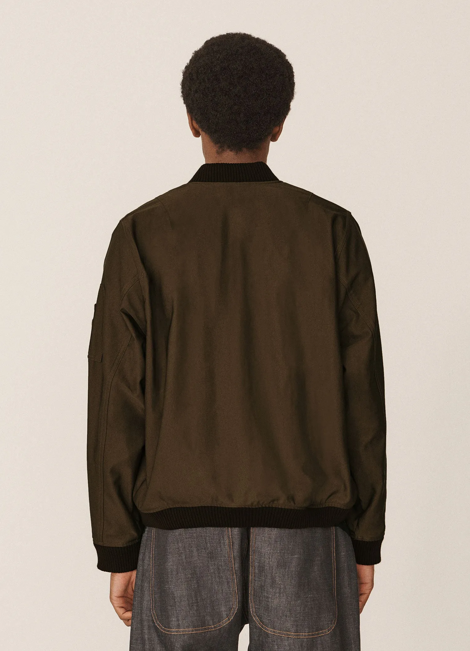 Bros Reverse Moleskin Bomber Jacket