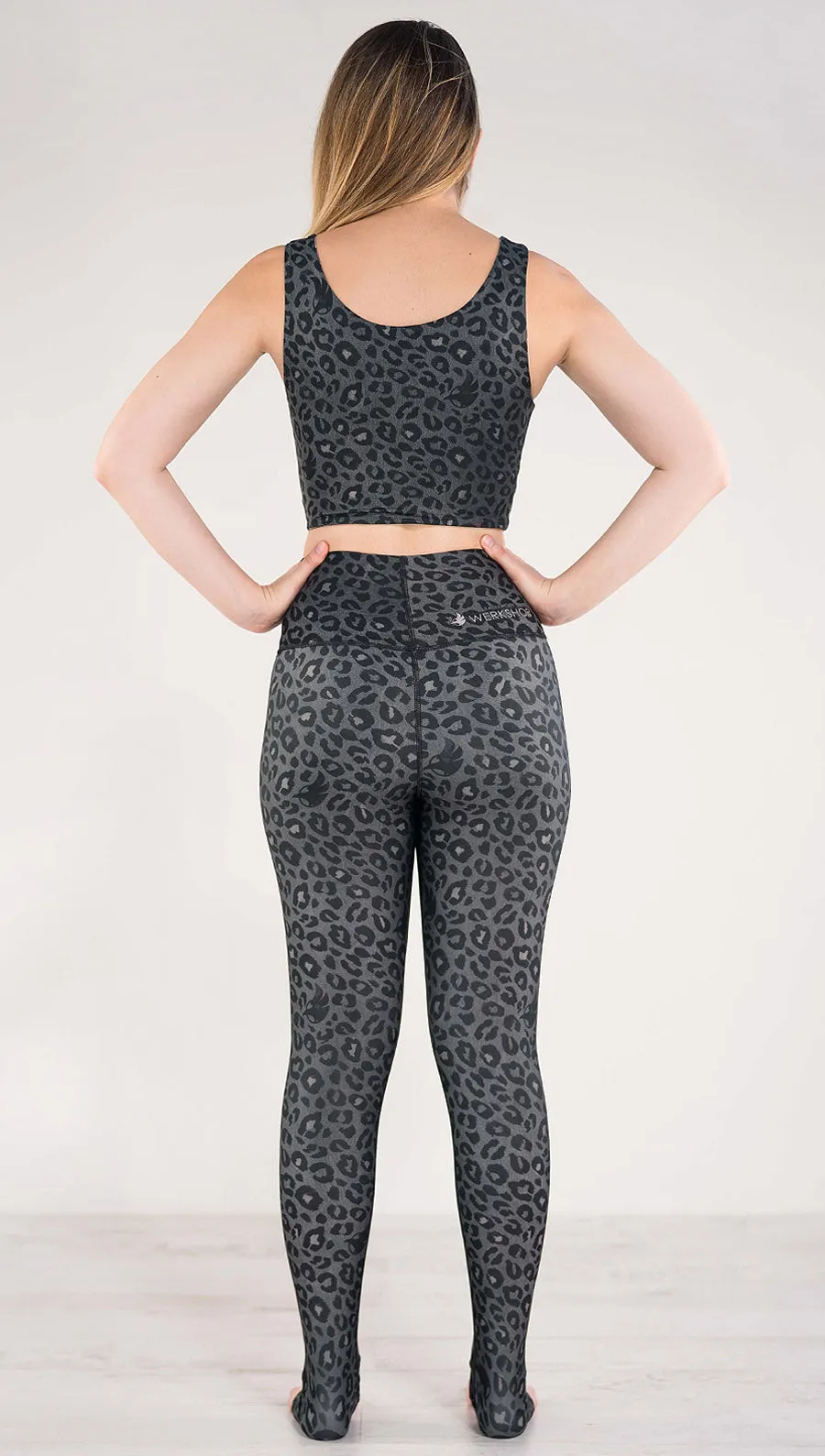 Charcoal Leopard - Reversible Leggings