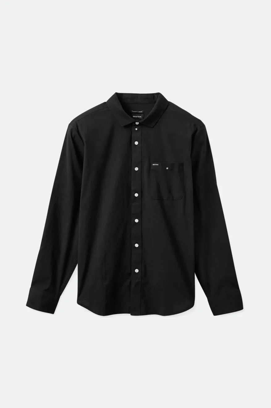 Charter Oxford L/S Woven Shirt - Black