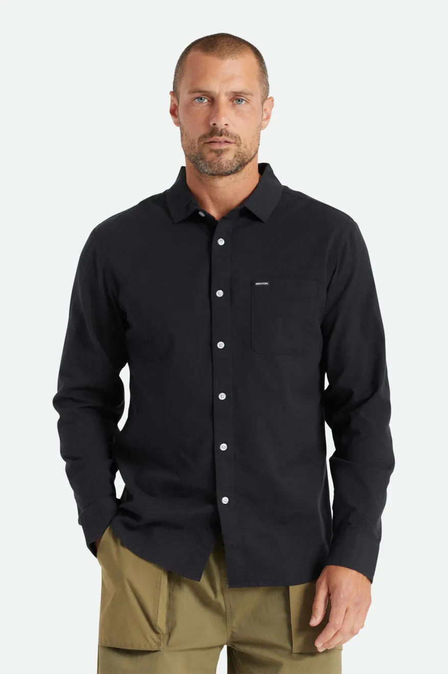 Charter Oxford L/S Woven Shirt - Black