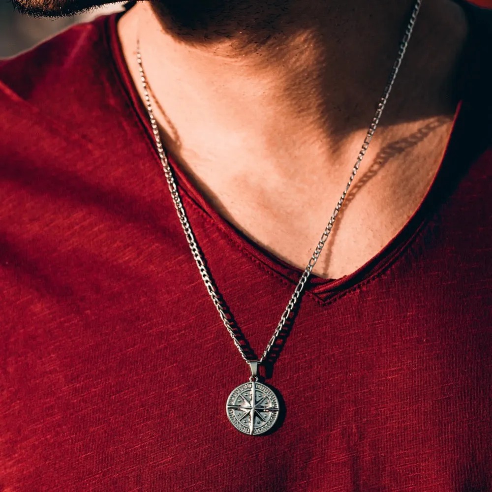 Compass Pendant - Silver