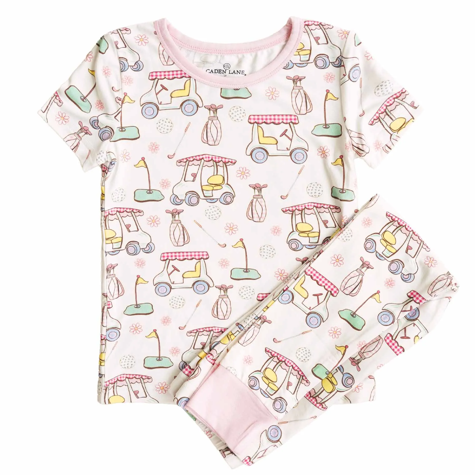 Country Club Cuties Two Piece Pajama Set | Pink