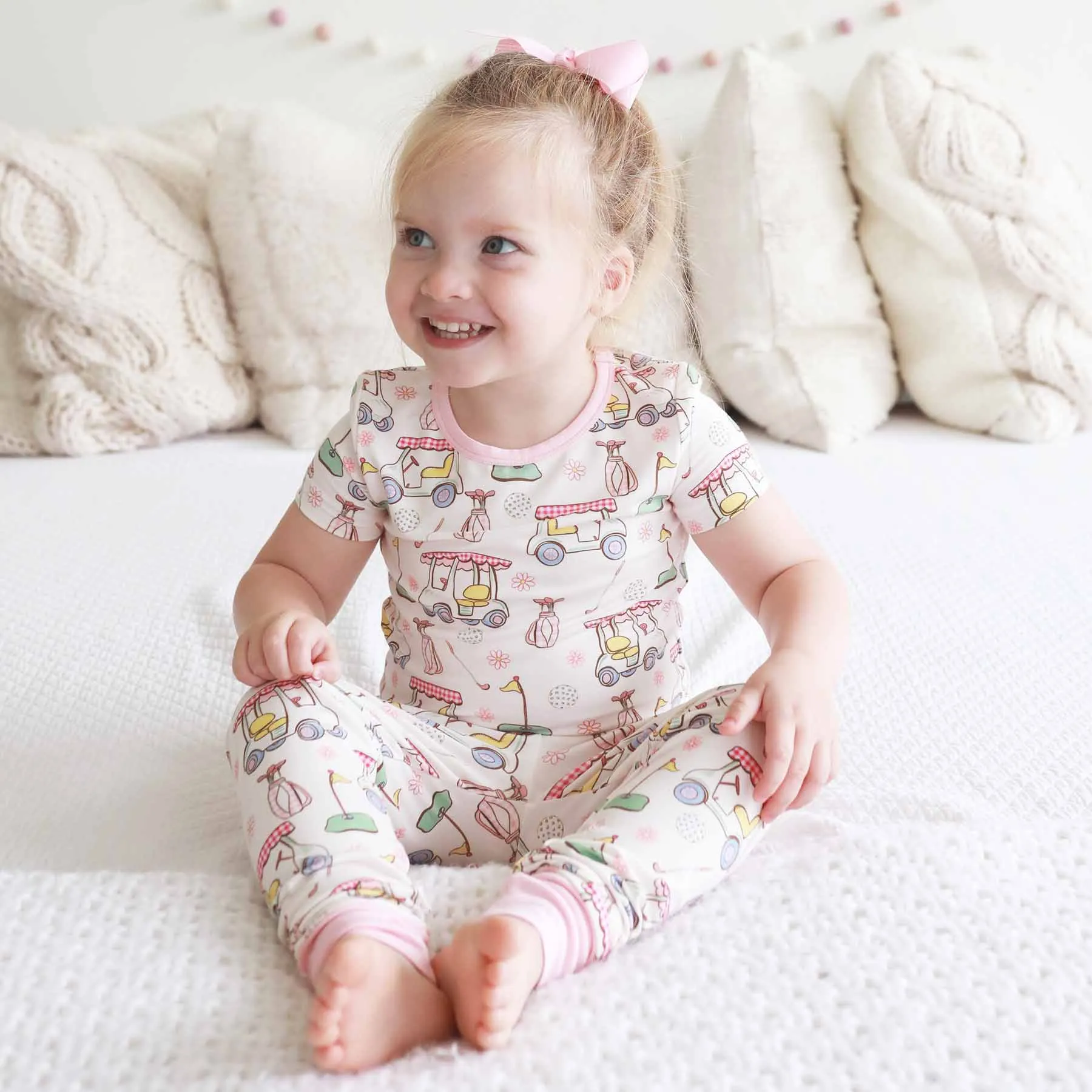 Country Club Cuties Two Piece Pajama Set | Pink