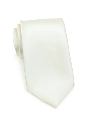 Cream Solid Necktie