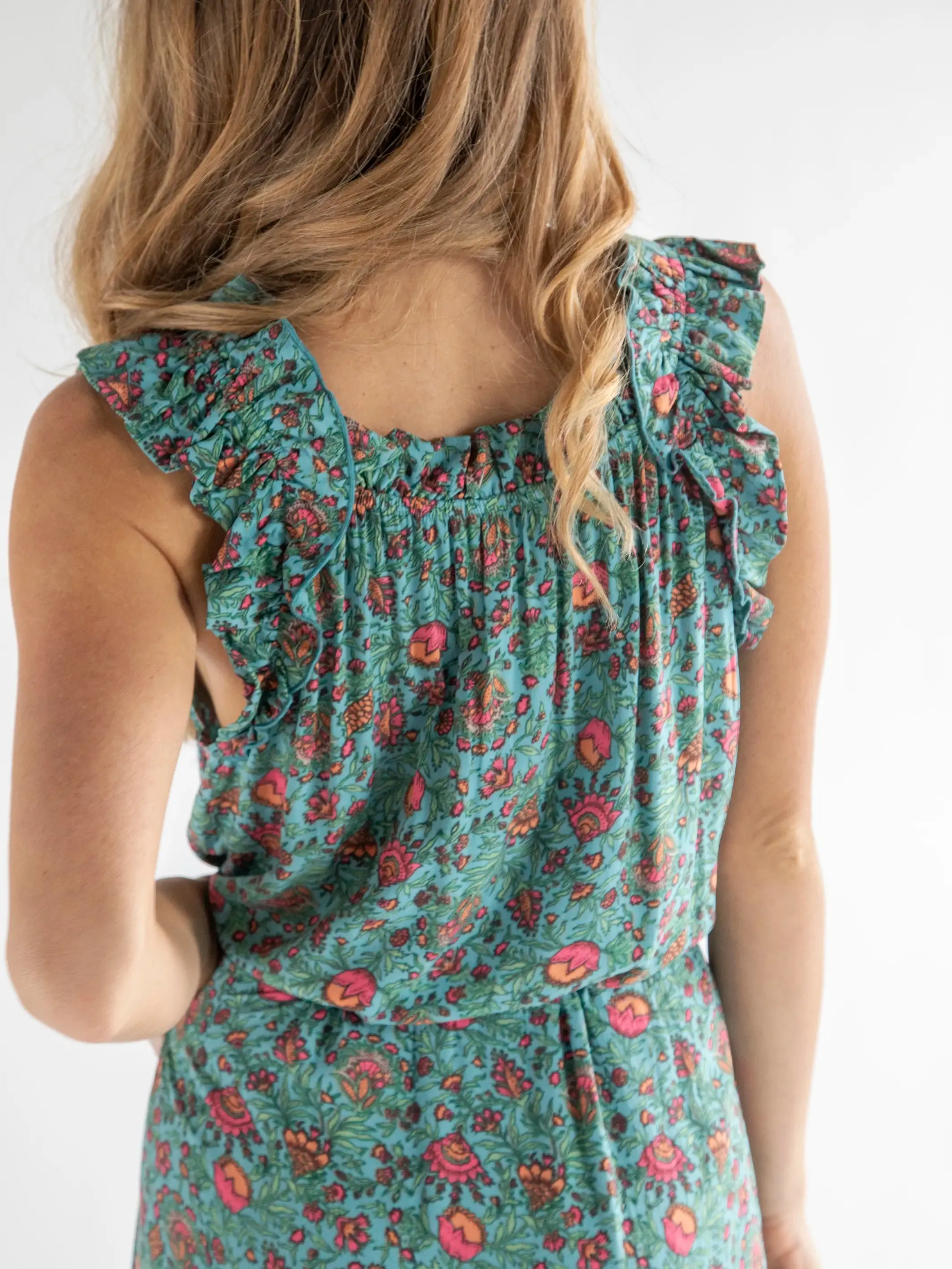 Havana Nights Maxi Dress - Turquoise Pink Floral