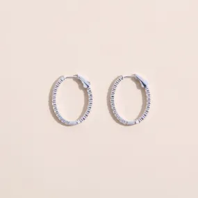 Lab Grown Diamond Oval Hoop Earring, Lucy - 1.65 mm