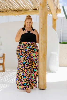 Larsa Wide Leg Pants in Passion Leopard by Kasey Rainbow