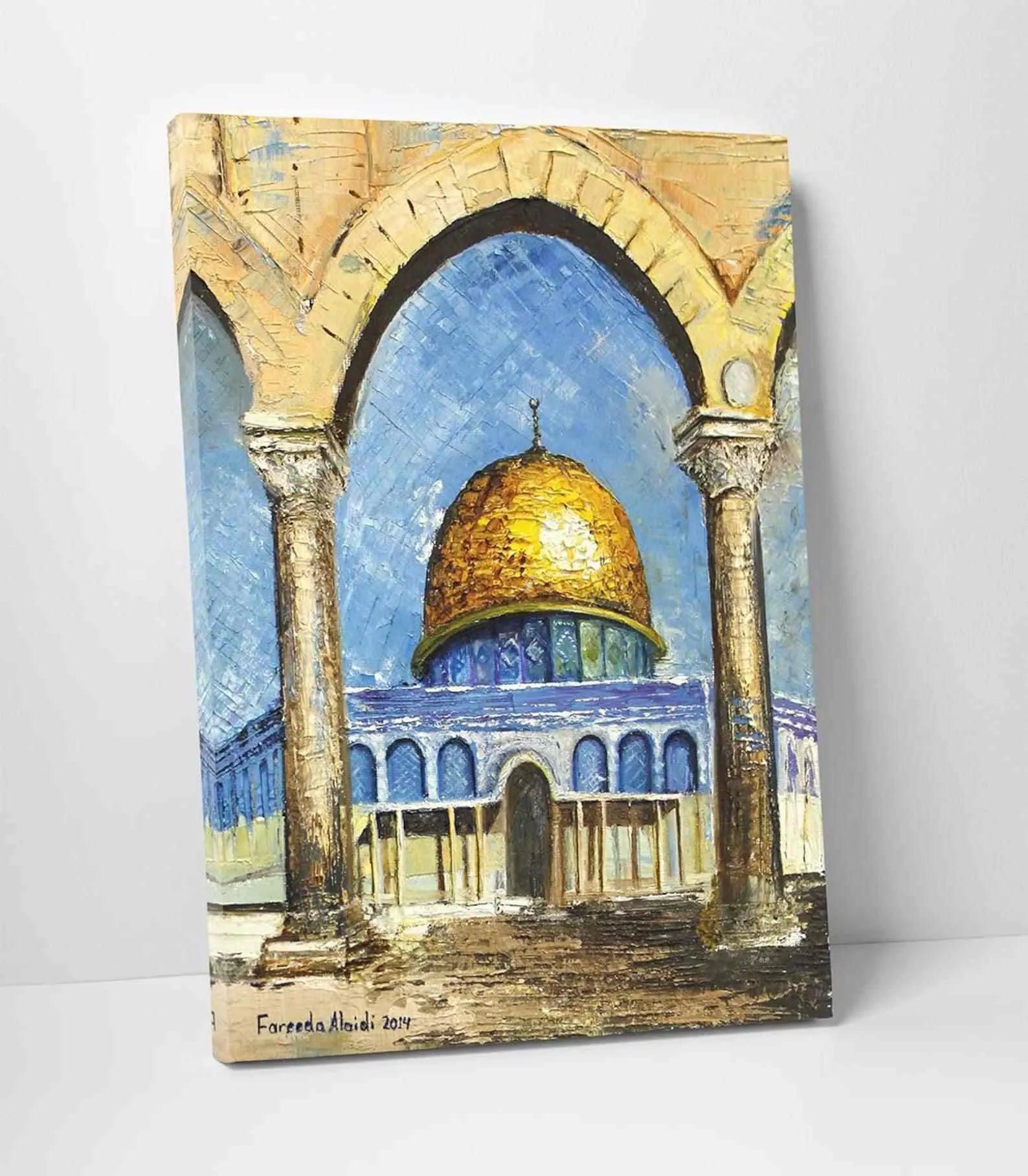 Masjid Al Aqsa (The Dome of the Rock) - Modern Islamic Wall Art Canvas Printing