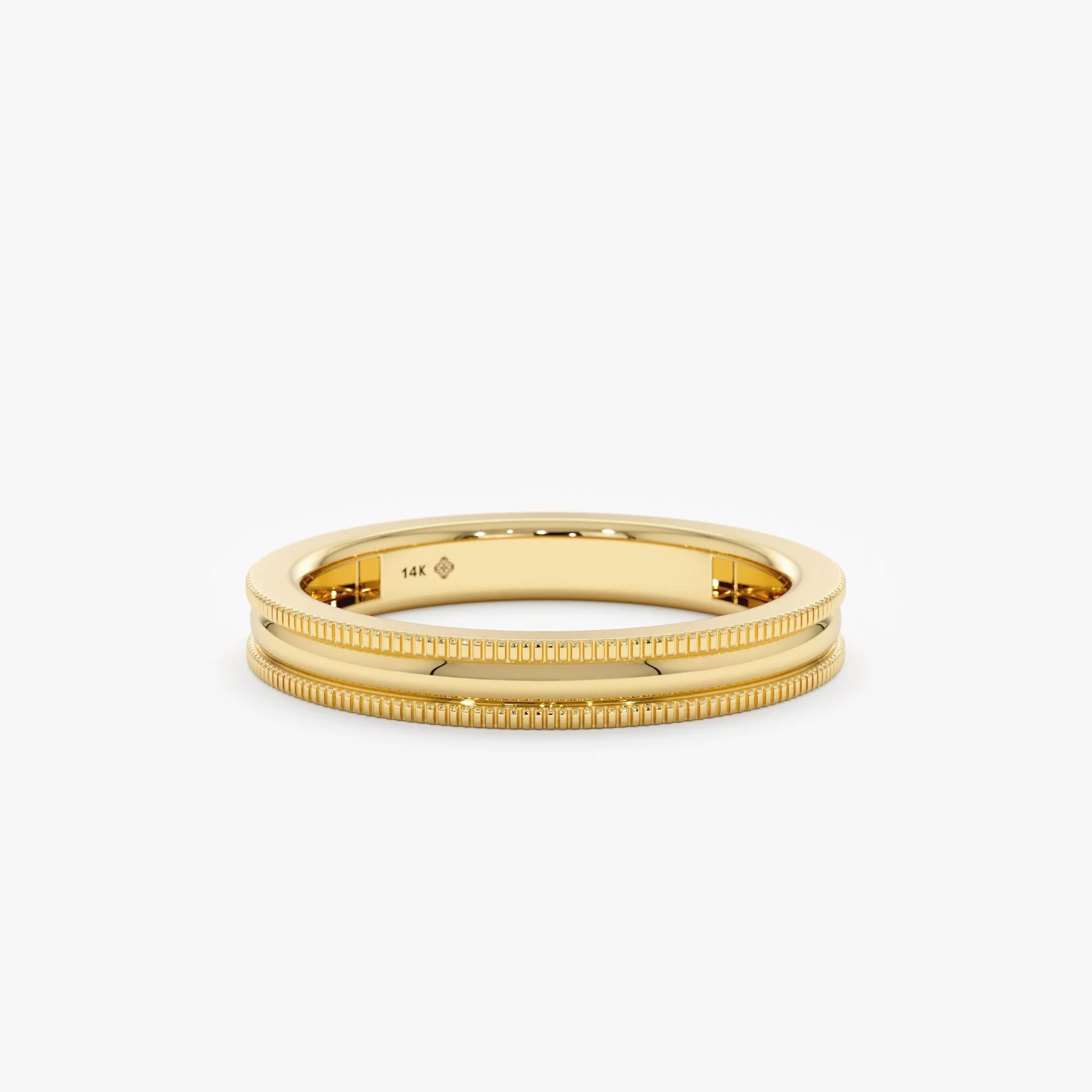 Milgrain Edge Wedding Band, Milana