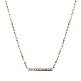 Mini Diamond Bar Necklace