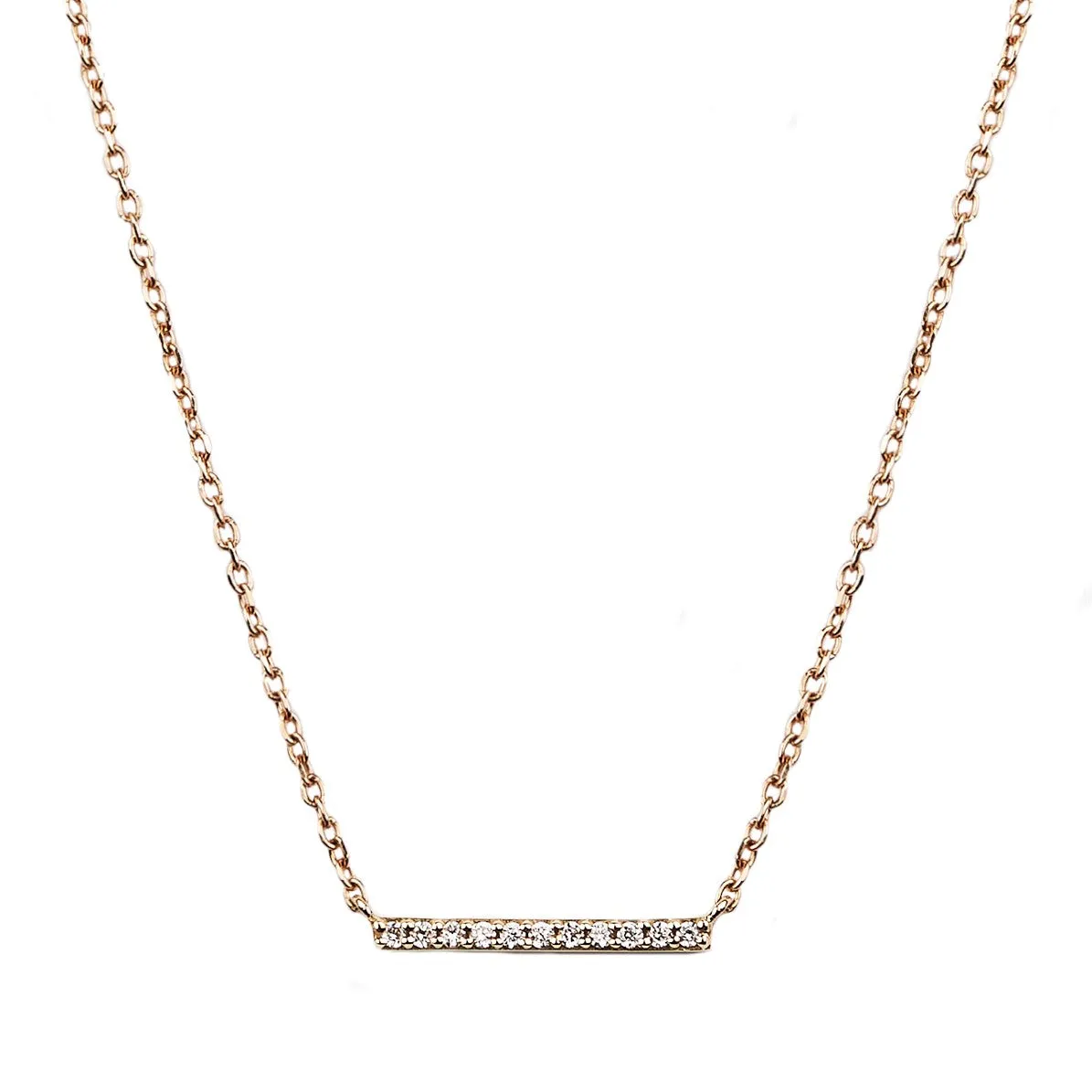 Mini Diamond Bar Necklace