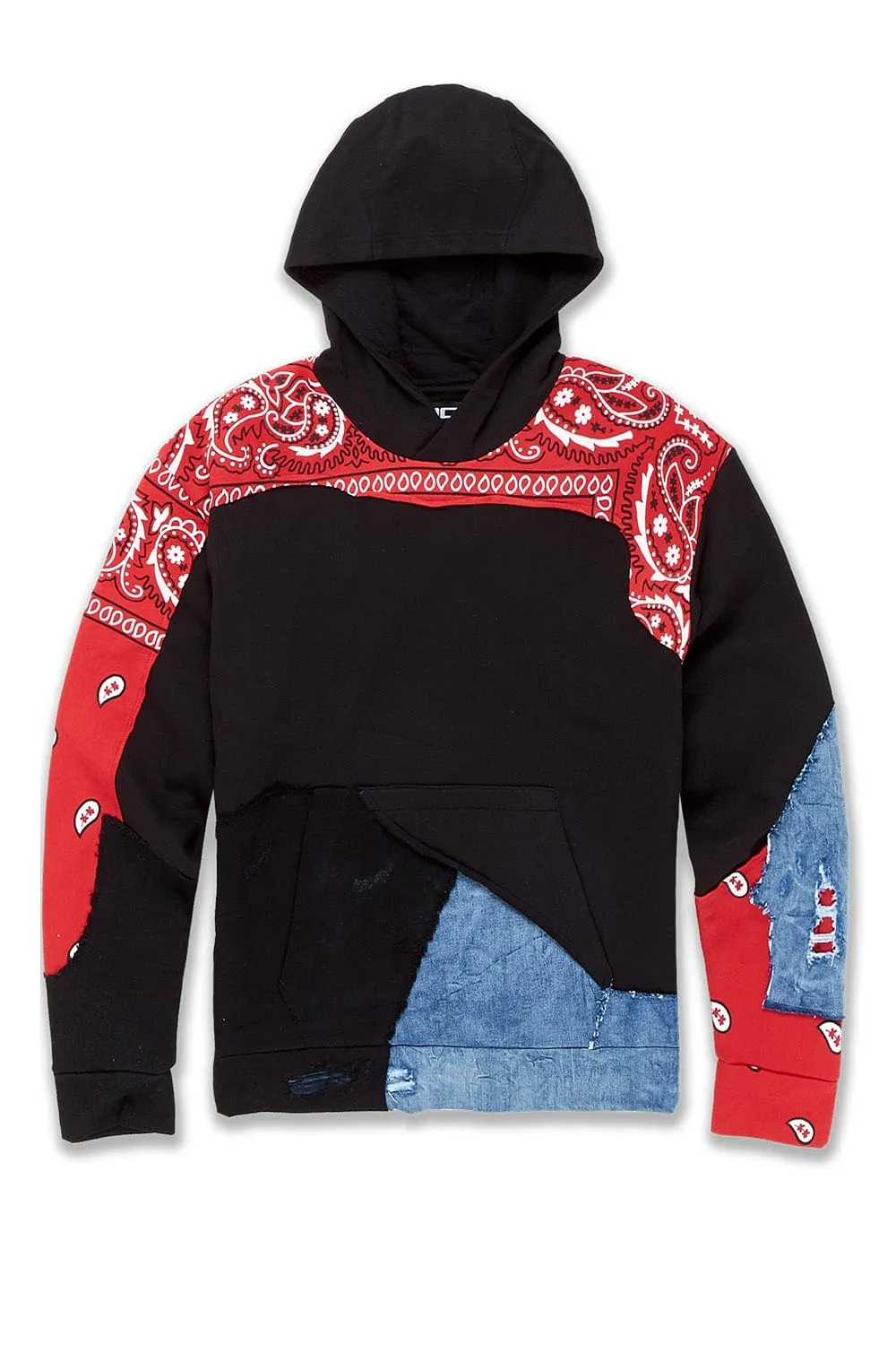 Paisley Pullover Hoodie (Crimson)