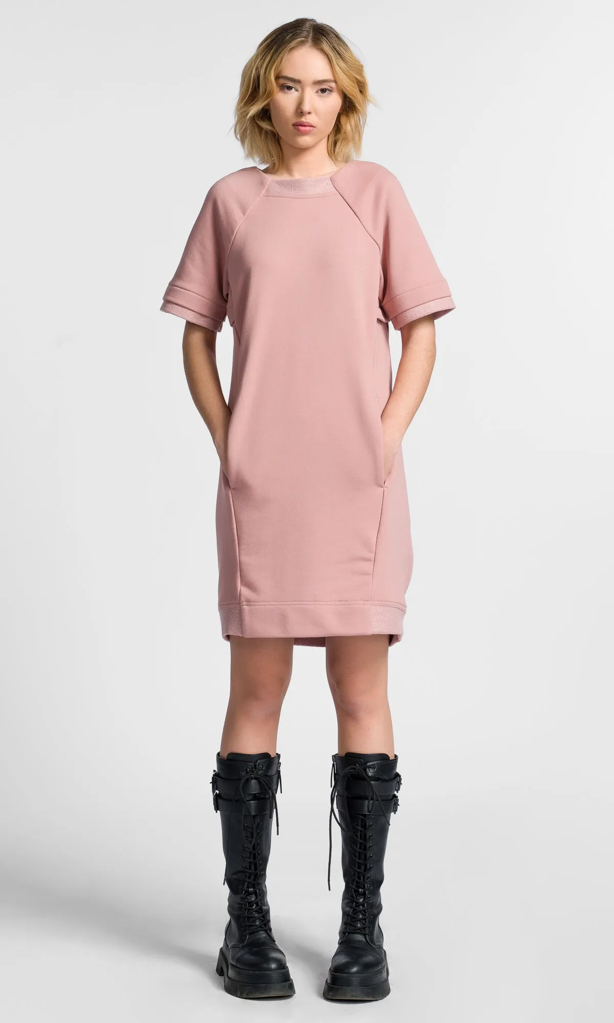 Short Sleeved Sweatshirt Dress