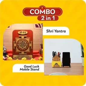 Shree Yantra & Good Luck Organizer Combo | Business Growth | Vyapar Vridhi Yantra | Used for Shop Office and Home