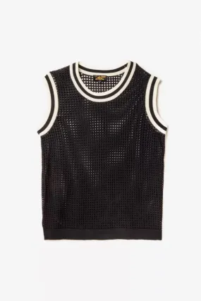 Spila Eyelet Tank Top Black