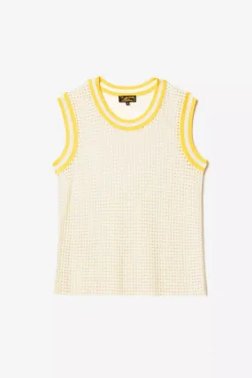 Spila Eyelet Tank Top White