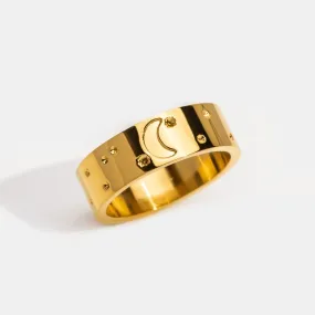 Starry Moonlight Gold Ring