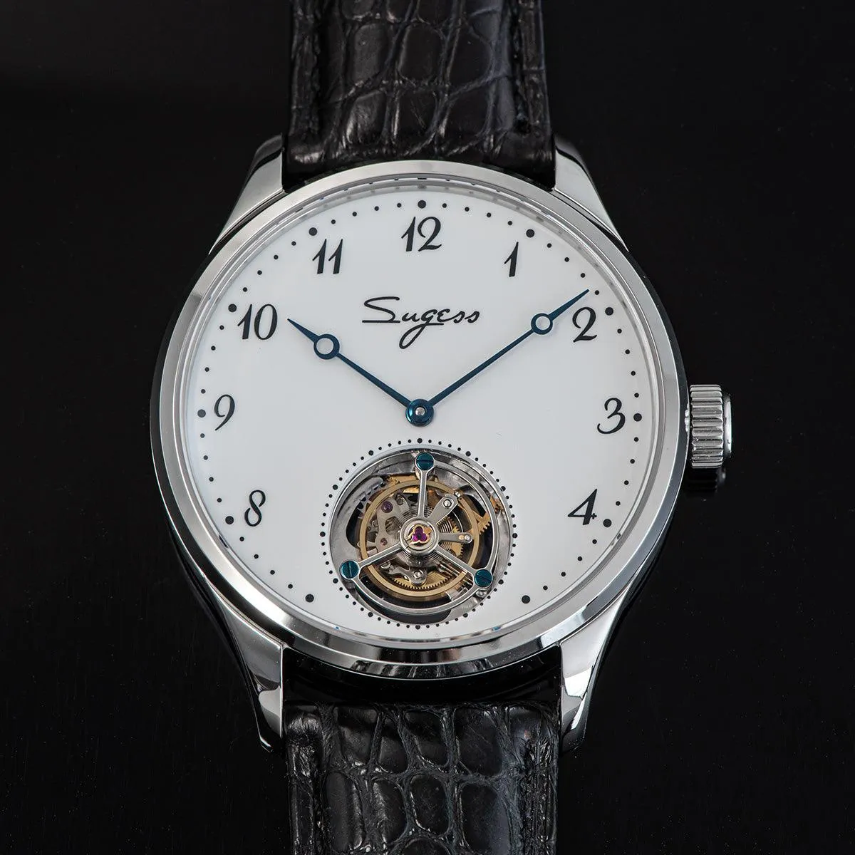 Sugess tourbillon mechanical men's watch white enamel enamel ST8230 seagull movement high-end custom watch