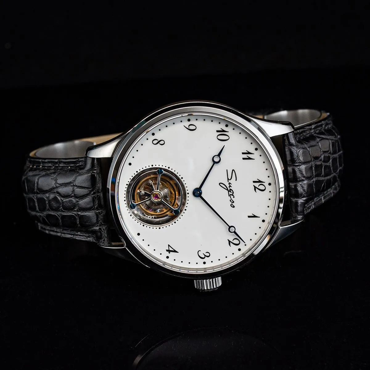 Sugess tourbillon mechanical men's watch white enamel enamel ST8230 seagull movement high-end custom watch