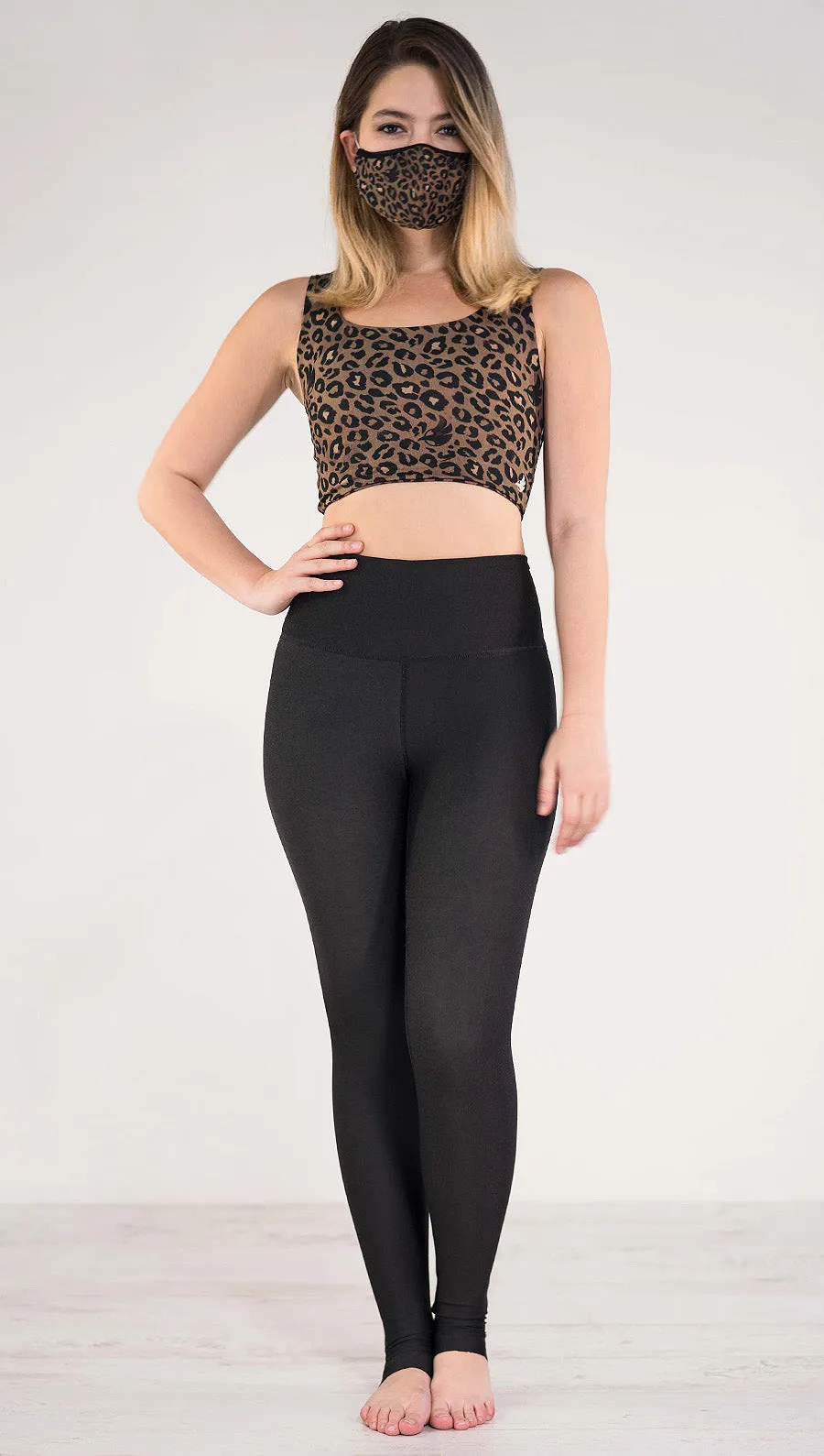 Tan Leopard - Reversible Leggings