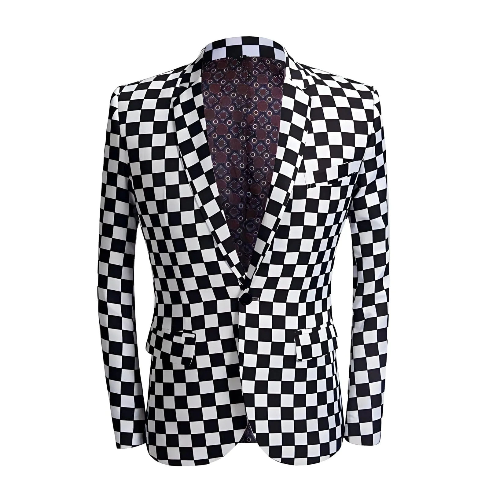 The Micro Check Slim Fit Blazer Suit Jacket