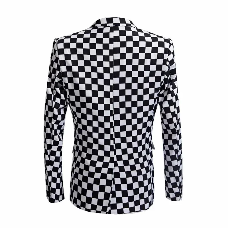 The Micro Check Slim Fit Blazer Suit Jacket