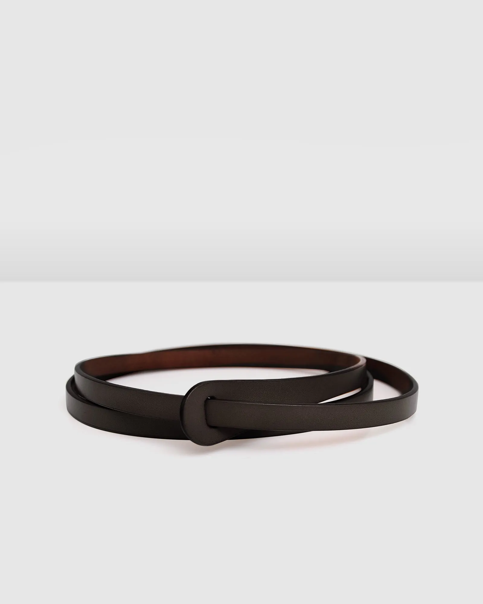 Tie The Knot Leather Belt - Espresso